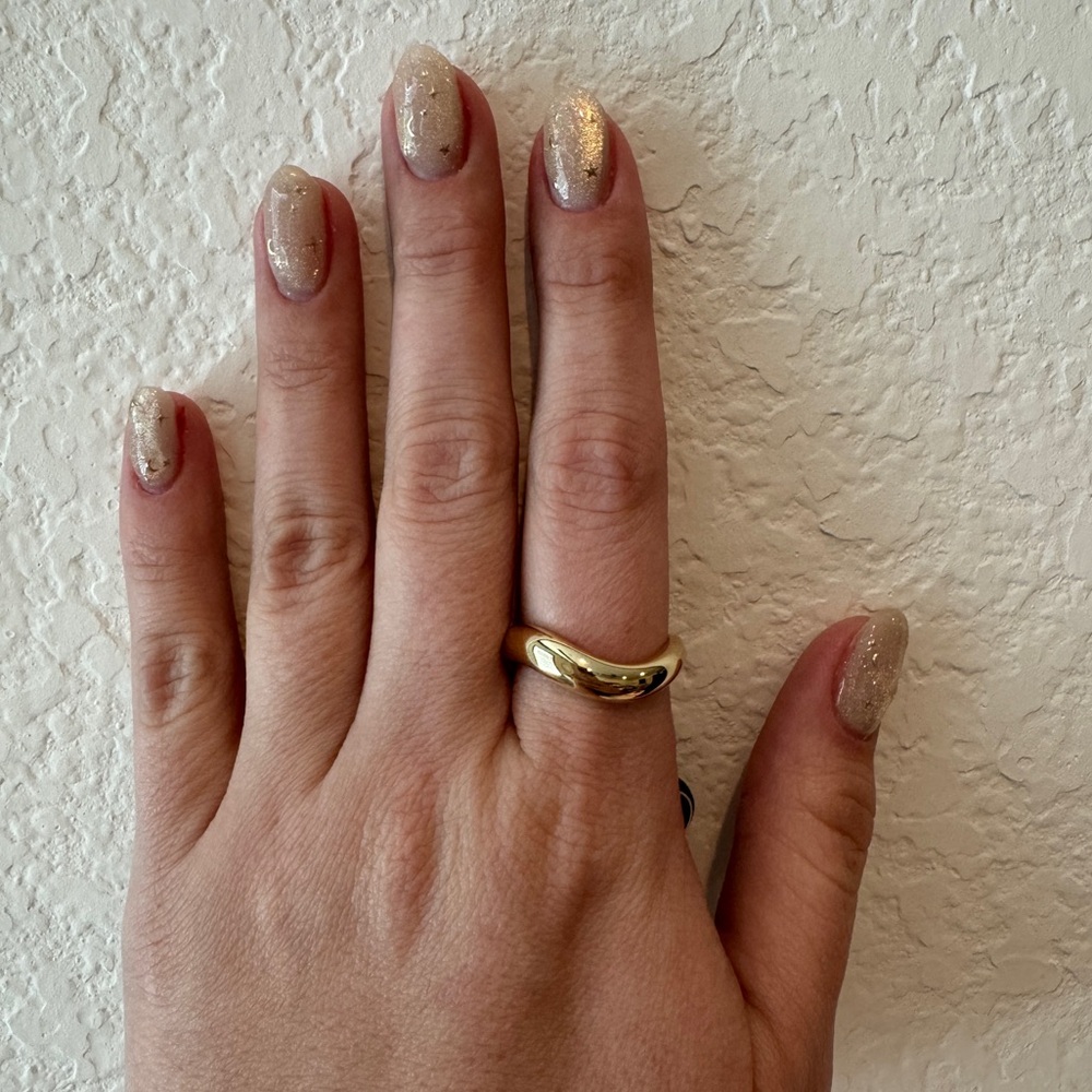 Mejuri Gold Dome Ring Size 10 NWT Full Packaging